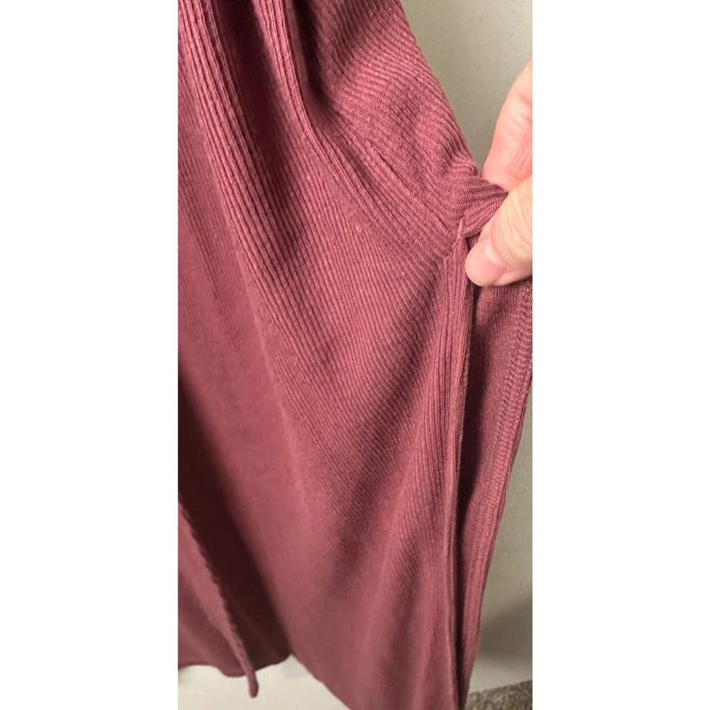 Free People Sunni Dress XS Wild Ginger Burgundy Tie back Knit Midi REVOLVE D6 - Picture 7 of 10